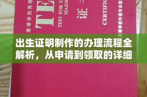 岗巴出生证明制作的办理流程全解析，从申请到领取的详细指南